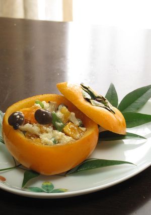 秋の味♪柿としめじの白和え-レシピのメイン写真