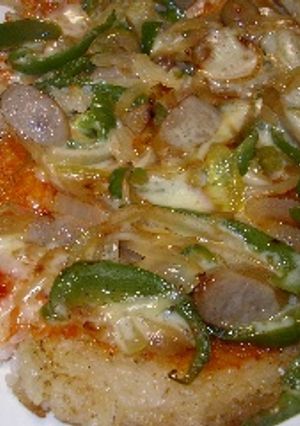 カリカリでうまっ☆ご飯ピザ-レシピのメイン写真