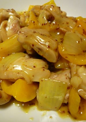 鶏もも肉とパプリカのマスタード炒め-レシピのメイン写真