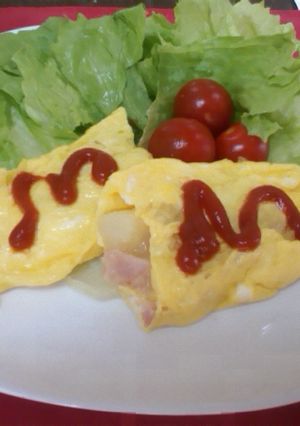 ポテトとベ-コンのオムレツ-レシピのメイン写真