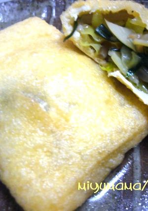 あんかけモヤシｉｎ油揚げ♪-レシピのメイン写真