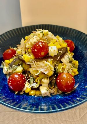 夏野菜のクリチ柚子胡椒ダシダハニー和え！-レシピのメイン写真