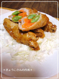 豚薄切り肉で♪まきまき野菜の照り焼き-レシピのメイン写真