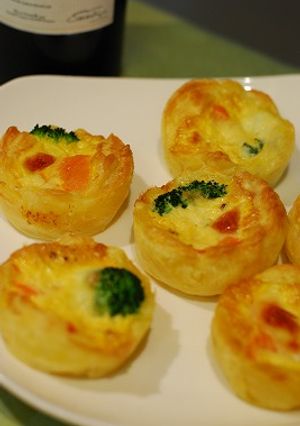スモークサーモンの豆乳プチキッシュ♪-レシピのメイン写真