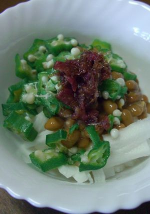 山芋＆オクラ＆納豆の梅肉ダレ-レシピのメイン写真
