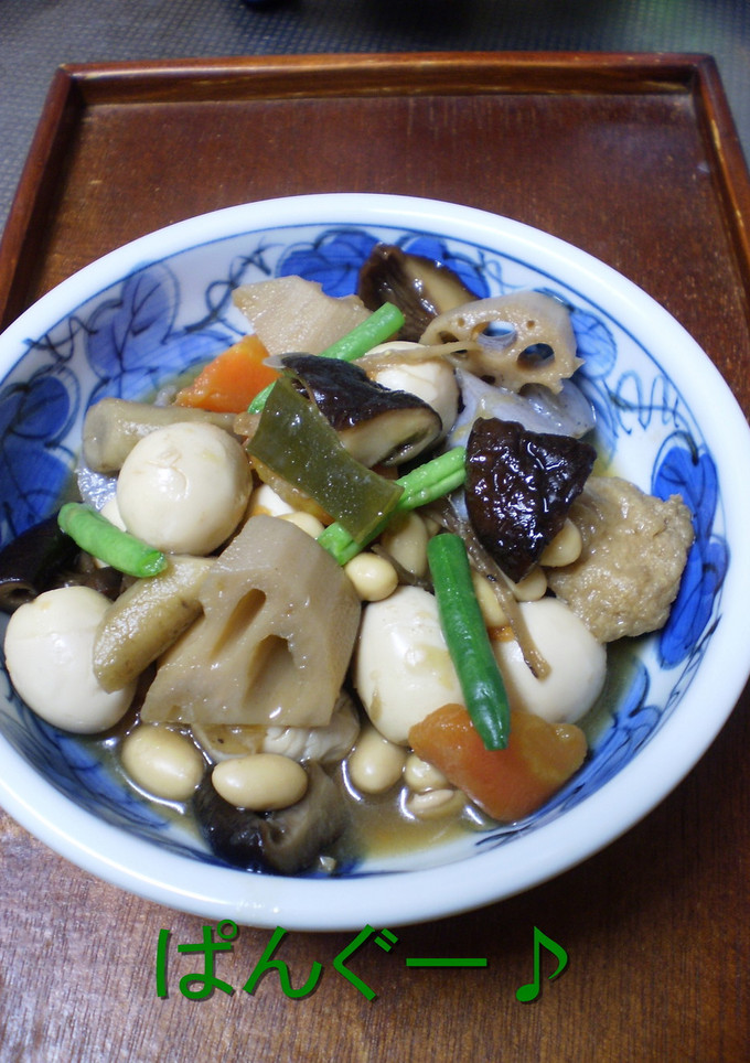 大豆とうずら卵の入ったお煮しめ-レシピのメイン写真