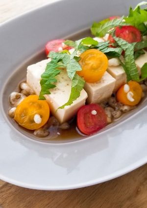 温ったかいトマトと天かすのお豆腐-レシピのメイン写真