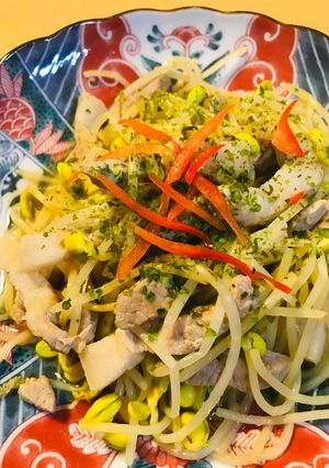 豚肉＆たっぷり１袋もやしの塩炒め-レシピのメイン写真
