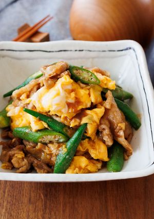 【豚肉とオクラのとろたま甘辛炒め】ご飯が進む‼︎-レシピのメイン写真