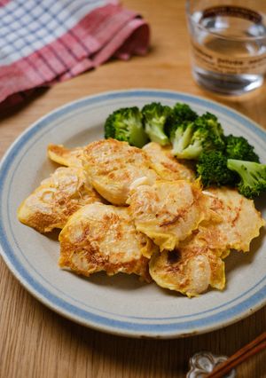 鶏むね×卵で高タンパク！和風ピカタ-レシピのメイン写真