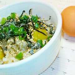 さつまいもの卵かけ玄米ご飯。-レシピのメイン写真
