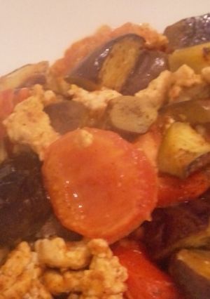 *ﾄﾏﾄ･茄子･鶏肉のｺﾄｺﾄ炒め*-レシピのメイン写真