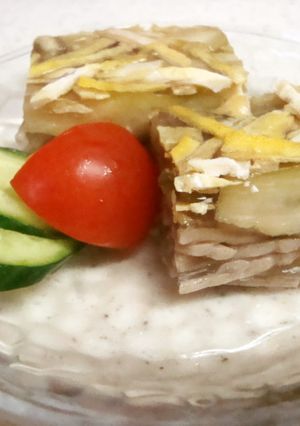 残った蕎麦で♪寒天よせ-レシピのメイン写真