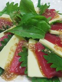 チーズとまぐろの和風カルパッチョ-レシピのメイン写真