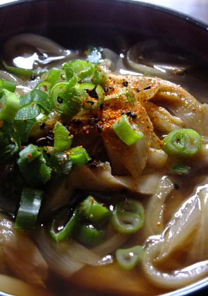 キノコバターうどん-レシピのメイン写真