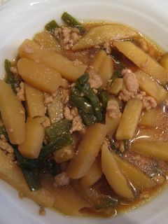 じゃがいもとひき肉のきんぴら風炒め煮-レシピのメイン写真