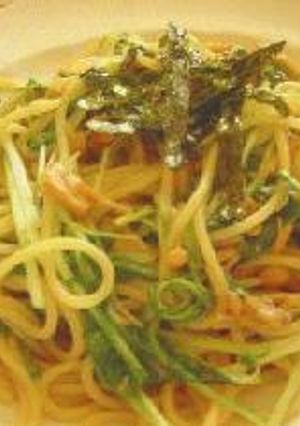 ヘルシー♪なめ茸と京菜の和風パスタ-レシピのメイン写真