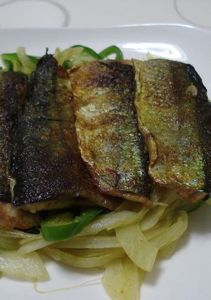 さんまと野菜の♡カレー風味ソテー-レシピのメイン写真