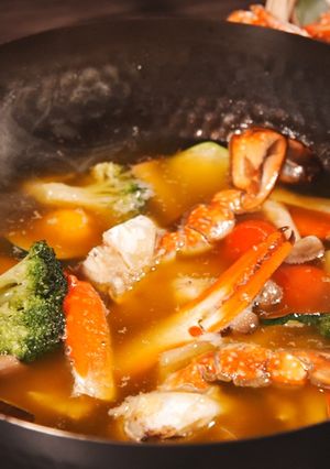 ワタリガニの和風アヒージョ【食遺産】-レシピのメイン写真