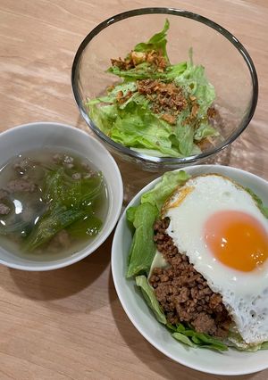 20分3品⭐︎タコライススープサラダ包丁無-レシピのメイン写真