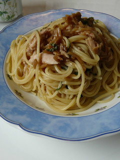 お手軽 ツナ&なめ茸の和風パスタ-レシピのメイン写真
