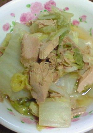簡単！ノンオイル！白菜とツナの炒め煮-レシピのメイン写真