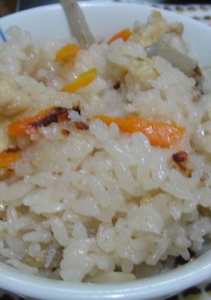 新米で「鶏とキノコの炊き込みごはん」-レシピのメイン写真