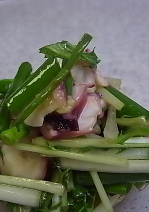 簡単！タコと水菜のサラダ-レシピのメイン写真