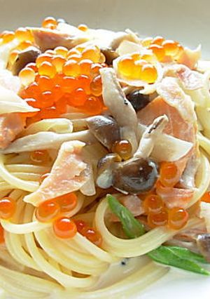 鮭ときのこのクリームパスタ-レシピのメイン写真