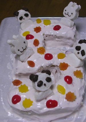 ましゅまろパンダとうさぎのケーキ-レシピのメイン写真