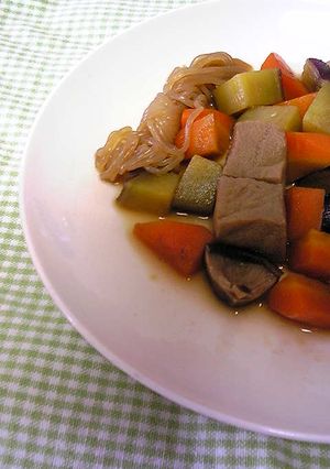 高野豆腐とコロコロ野菜たちの煮物♪-レシピのメイン写真