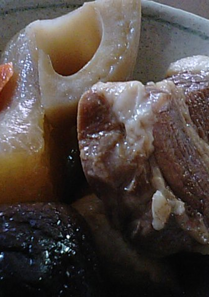 大根こっくりしみしみ♡豚ばらと根菜の煮物-レシピのメイン写真