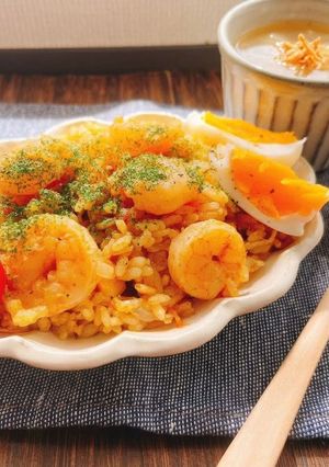炊飯器で簡単♪えびのビリヤニ風炊き込みご飯-レシピのメイン写真