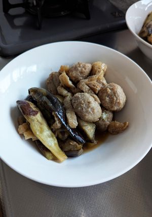 茄子と肉団子の煮物-レシピのメイン写真