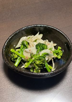 スティックセニョールと新玉のマヨポン和え-レシピのメイン写真