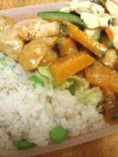 鶏肉とかぼちゃのみそ炒め弁当-レシピのメイン写真