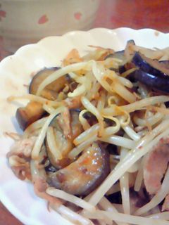 豚肉とナスともやし炒め-レシピのメイン写真