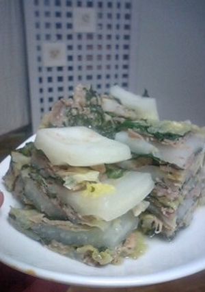 白菜をレンジでチンでお鍋気分☆-レシピのメイン写真