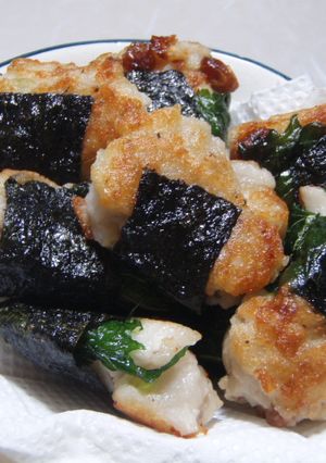 やわらか里芋の納豆入り磯辺焼き-レシピのメイン写真