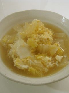 白菜の煮浸し風スープ卵とじ-レシピのメイン写真
