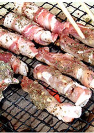 七輪キャンプ！豚バラドライトマト巻き-レシピのメイン写真