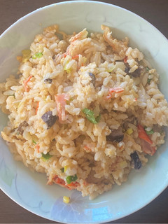 ワンボールレンジ、かに玉チャーハン!-レシピのメイン写真