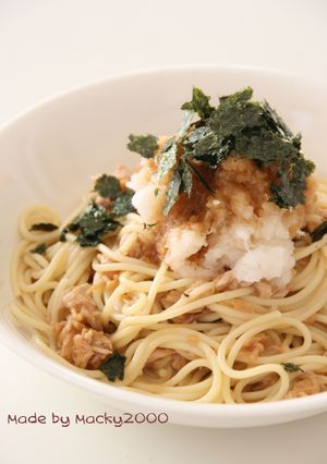 ツナ＆なめたけ＆大根おろしの和風パスタ♪-レシピのメイン写真