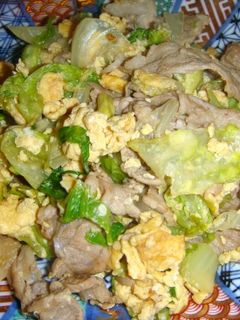 【炒】レタスと豚肉の卵炒め-レシピのメイン写真