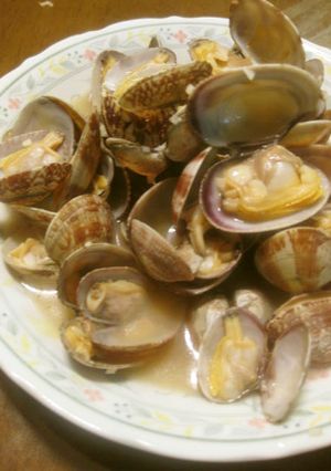 あさりのニンニク酒蒸しと雑炊-レシピのメイン写真