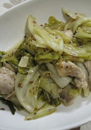キャベツと鶏肉の粒マスタード煮-レシピのメイン写真