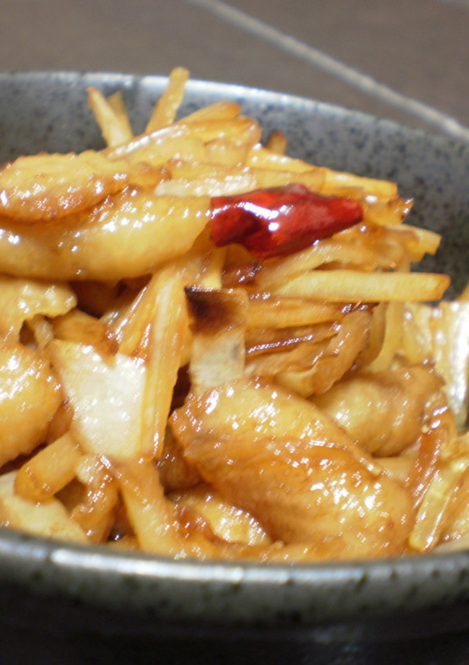 大根の皮と鶏皮のきんぴら-レシピのメイン写真