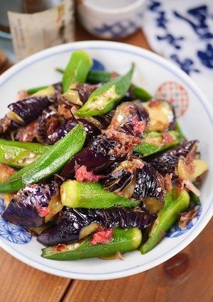 オクラとなすの☆梅おかかポン酢和え😋🥗-レシピのメイン写真