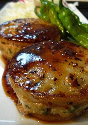 シソ香るレンコンの挟み焼き-レシピのメイン写真