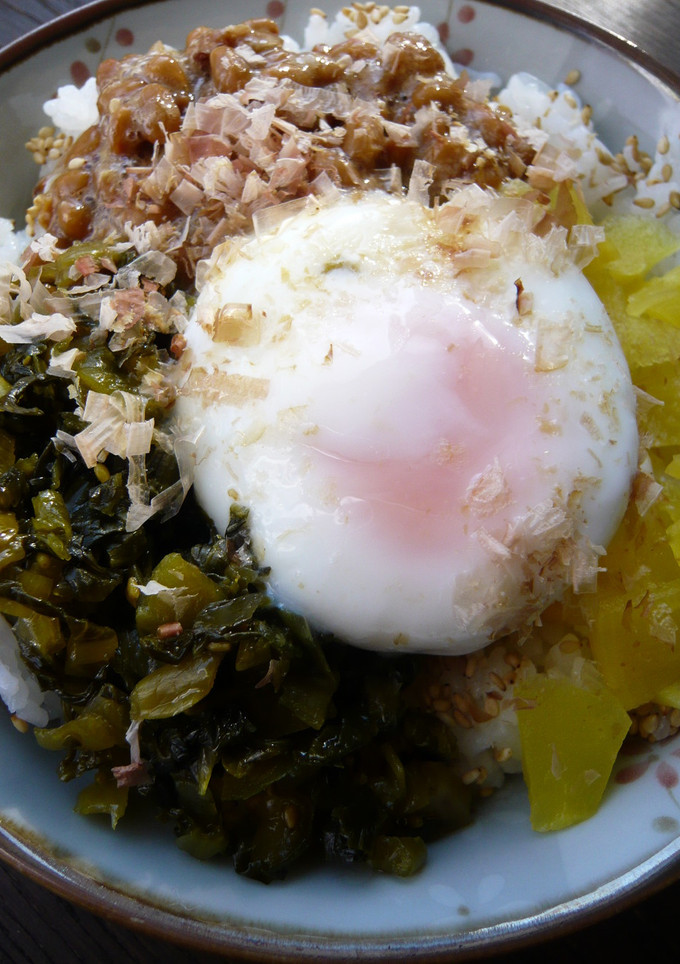 １０分かからない、３種丼☆卵と一緒にね☆-レシピのメイン写真